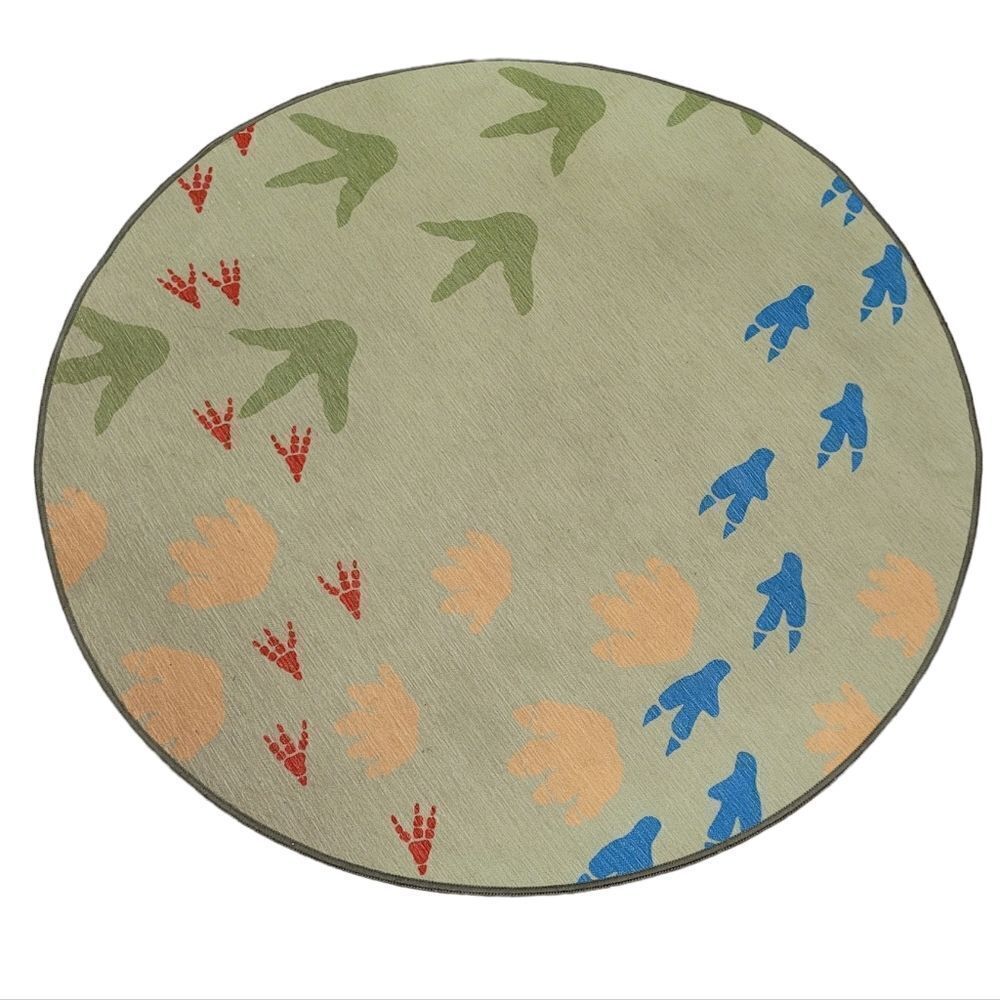 Dinosaur footprints rug 